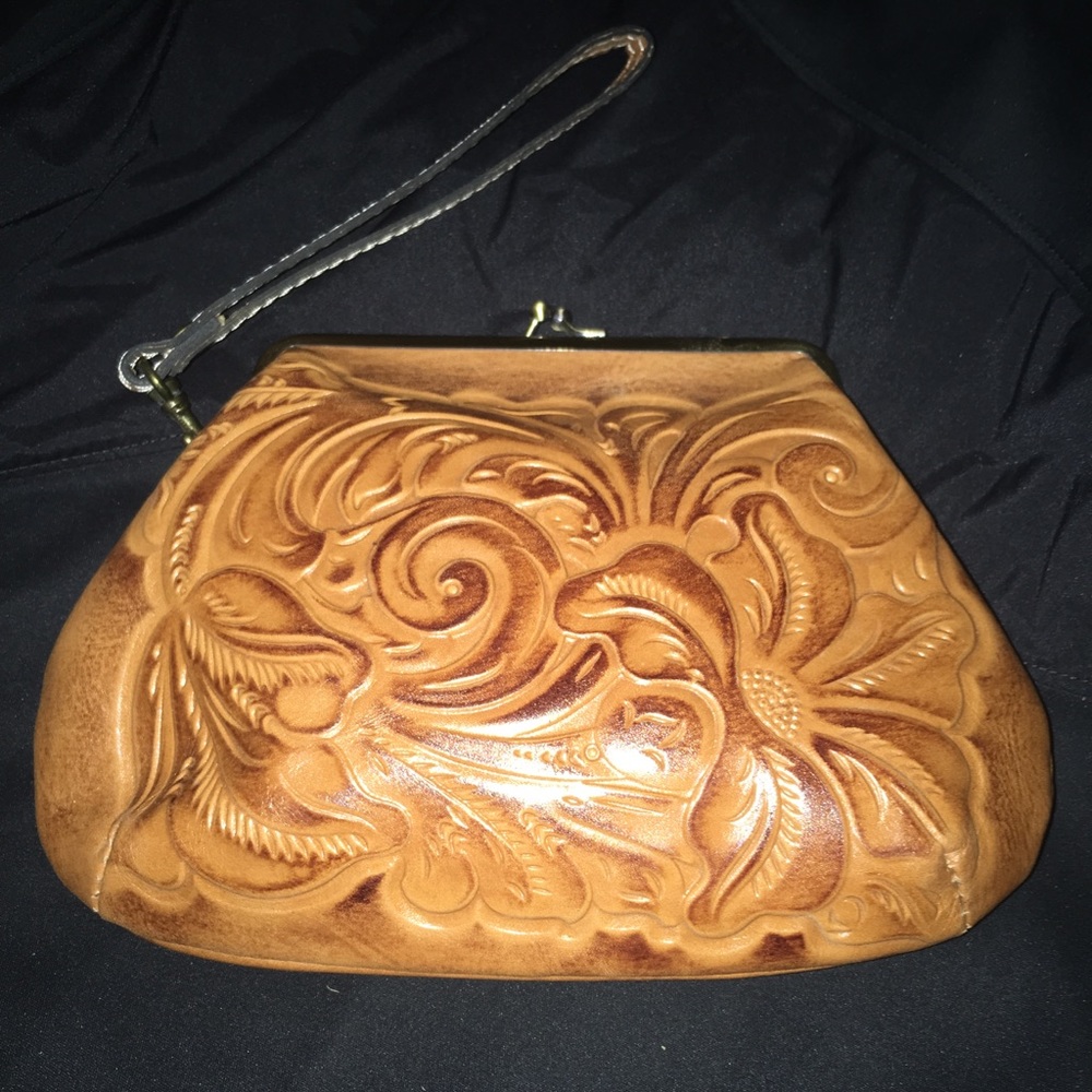 Patricia Nash Clutch tooled leather
